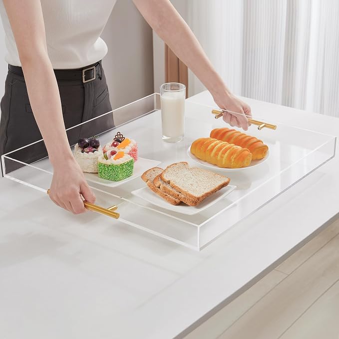 Extra Large Clear Acrylic Serving Tray - Image 7