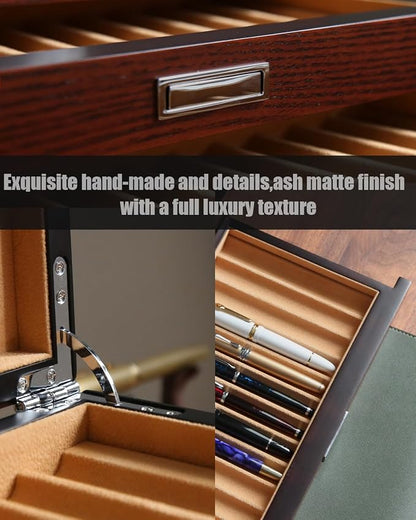 Wood Pen Display case 36 Slot Fountain Pen Box Storage Organizer - Image 5
