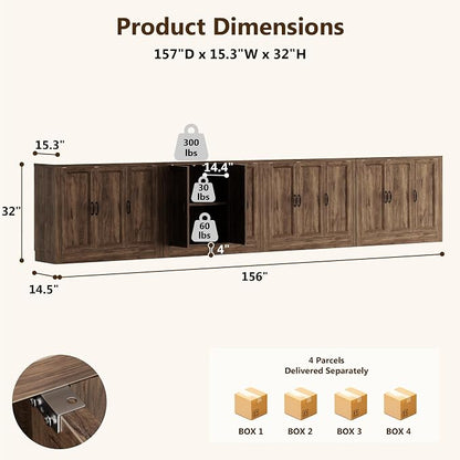 157"W Modern Buffet Cabinet - Image 2
