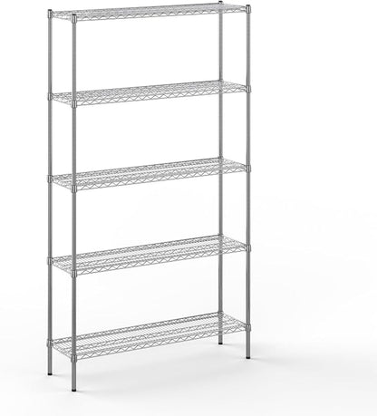 14" Deep x 48" Wide x 86" Height Wire Shelving Kit | 5-Tier | NSF Commercial by Regal+Altair