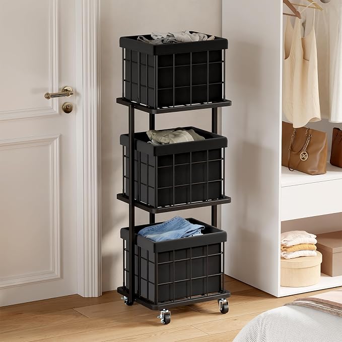 120L Vertical Rolling Laundry Hamper - Image 6