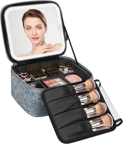 Relavel Travel Makeup Bag With LED Mirror by Relavel