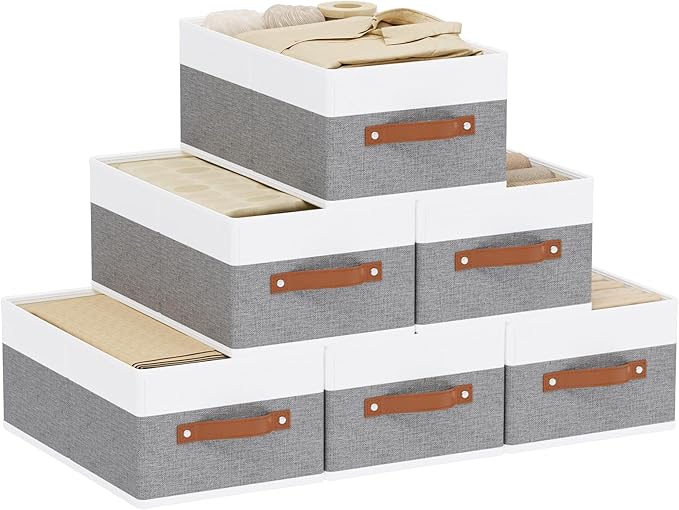 Storage Bins, 16.1 × 9.8 × 6.5 Inch Storage Cubes by YheenLf