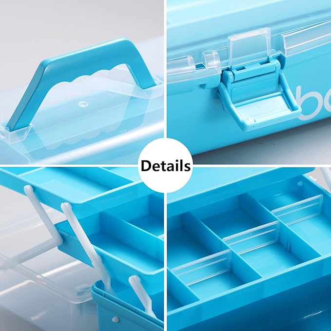 12'' Three-Layer Clear Art Box Organizer - Image 4