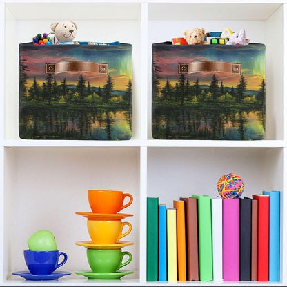 Iridescent Northern Lights Tree Storage Bins Box Foldable Shelf Basket - Image 6
