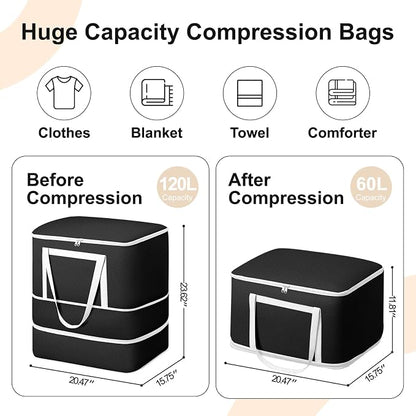 Comforter Storage Bag - 120L Bedding Storage Bags - Image 2
