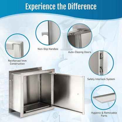 Recessed Specimen Pass-Thru Cabinet, Stainless Steel Specimen Box - Image 4