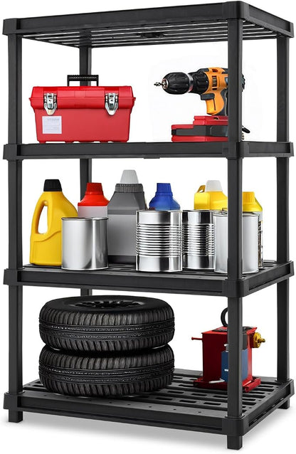 IRIS USA 4-Shelf Extra Heavy Duty Deep Plastic Storage Shelves, 800lb Capacity by IRISUSA