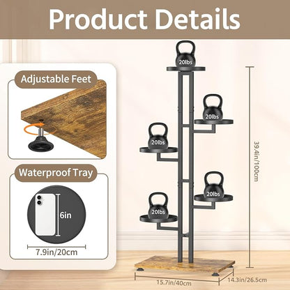 LASZOLA Black 5 Tiered Plant Stand Indoors Heavy Duty Metal Rack, Sturdy Multi - Image 6