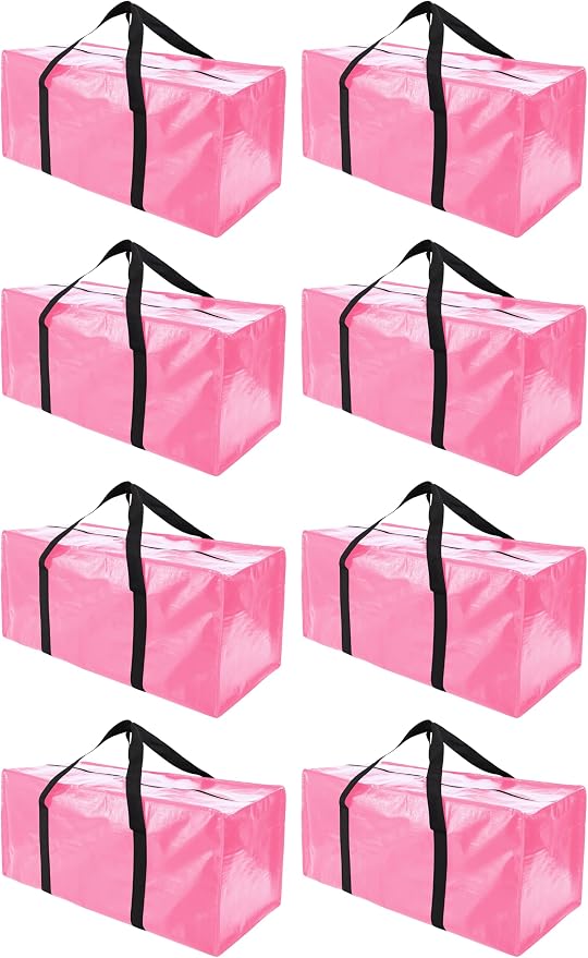 Extra Large Moving Bags with Zippers & Carrying Handles, Heavy-Duty Storage Tote by PANDA+JOYS
