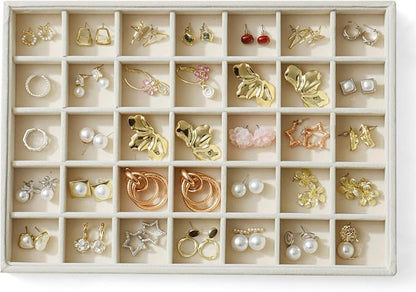 Large Jewelry Organizer for Drawer Insert Velvet Stackable Jewelry Trays for by Unknown