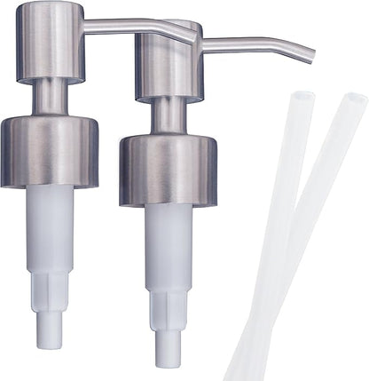 Stainless Steel Soap & Lotion Dispenser Pumps, Brushed Nickel Replacement by TopHomeStore