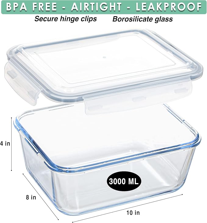 Large Glass Food Storage Container - Image 2