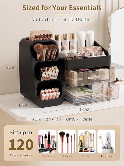 Booklov Makeup Organizer for Vanity, Large Capacity Cosmetic Display Case - Image 2