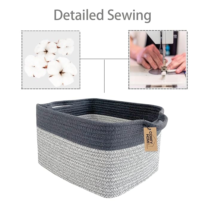 COMFY-HOMI Cotton Rope Woven Basket - Image 7