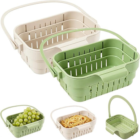 Foldable Hanging Sink Drain Basket, Space Saving Colander by Eosraffa