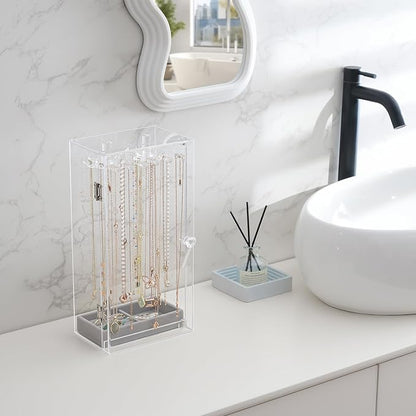 Lolalet Necklace Holder Organizer, Acrylic Jewelry Organizer - Image 5