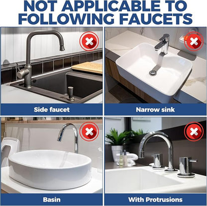 BFONS XL Silicone Faucet Handle Drip Catcher Tray, 18.1in x 5.7in x 0.79in - Image 5