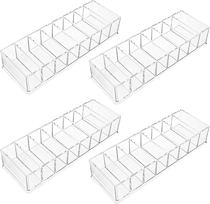 Foraineam 4 Pack Acrylic Compact Organizer Cosmetics Beauty Care Powder Holder by Foraineam