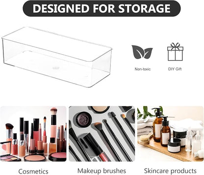 Acrylic Makeup Brush Holder Organizer, 1 Pack 1 Section Clear Plastic Makeup - Image 3
