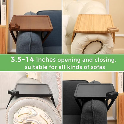 Smatdecis Couch Arm Tray Table Sofa Arm Clip, Armrest Tray Table Suitable - Image 6