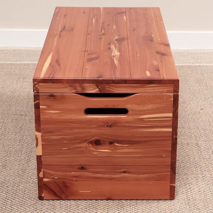 Amish Made Wooden Storage Chest Trunk Box - Image 7