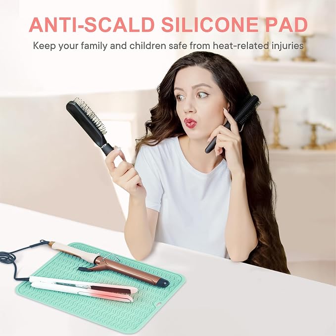 Oversize Silicone Heat Resistant Mat, Portable Travel Mat Cover - Image 2
