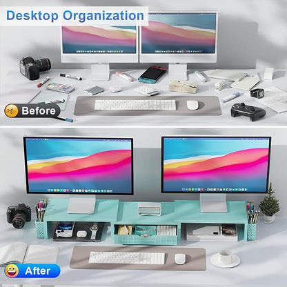 gianotter Dual Monitor Stand Riser, Desk Organizer - Image 2