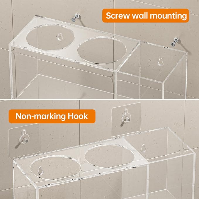 Hair Tool Organizer Acrylic: Hair Dryer Holder Wall Mount - Image 7