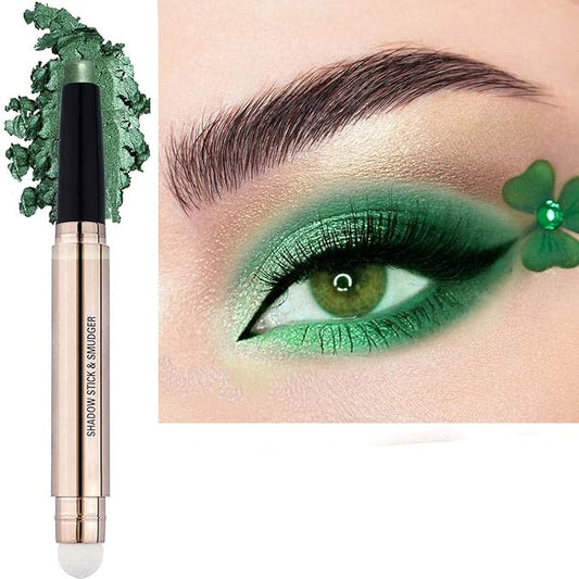 Bright Green Eyeshadow Stick Makeup, Highlighter Matte Cream Eye Shadow Pencil by SAUBZEAN