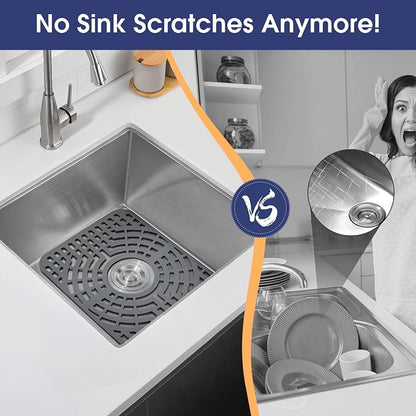 Silicone Sink Protector for Kitchen Sink 12“x16" – Flexible Sink Mat, Heat - Image 3