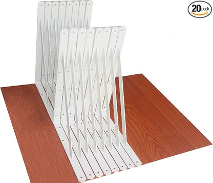 20 Pack L14 x H 10" White Heavy Duty Shelf Brackets by MHMYDZ
