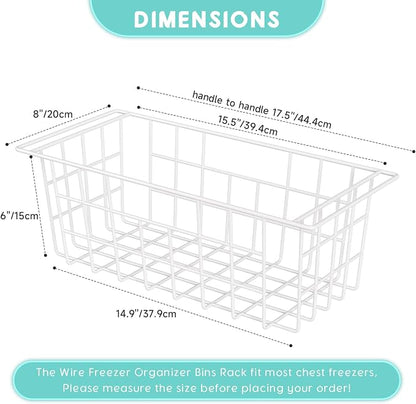2Packs 17.5 inch Chest Freezer Organizer, Refrigerator Organizer Bins, Freezer - Image 2