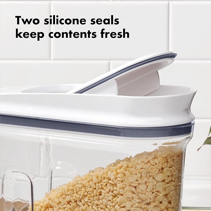 OXO Good Grips POP Large Cereal Dispenser, 4.5 Qt | White | Airtight | Pack of 8 - Image 3