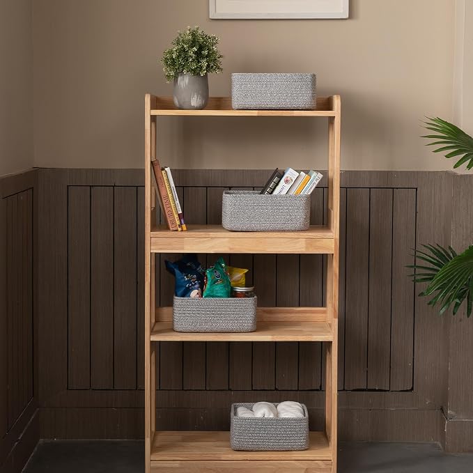 4 Pack Small Storage Shelf Baskets - Image 2