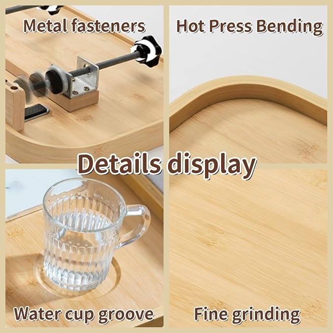 Bedside Caddy, Clip-on Wooden Bedside Shelf - Image 8