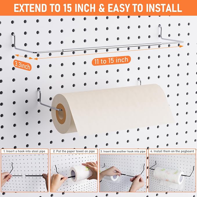 INCLY 30PCS Peg Board Organizer Accessories Kit, Pegboard Hooks Assortment - Image 3