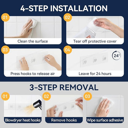 YASONIC 9-Pack Shower Caddy Adhesive Replacement - Image 6