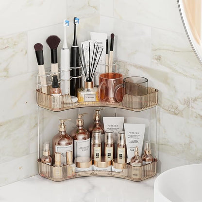 2-Tier Corner Bathroom Counter Organizer - Image 5