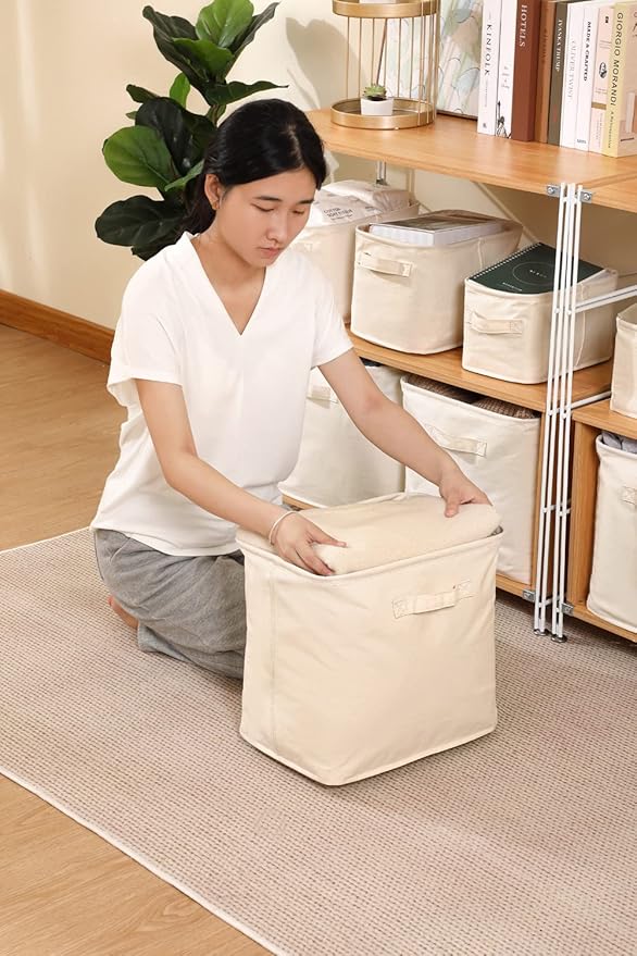 Decorative Basket Rectangular Fabric Storage Bin Organizer Basket - Image 2