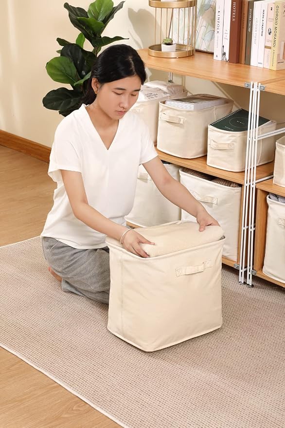 Decorative Basket Rectangular Fabric Storage Bin Organizer Basket - Image 2