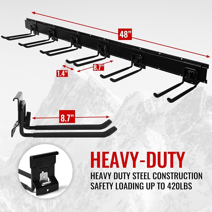 Garage Organization Wall Mount, 96inch Garden Tool Organizer - Image 2