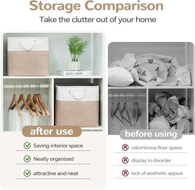 13x13 Inch Foldable Fabric Cube Storage Bins - Image 8