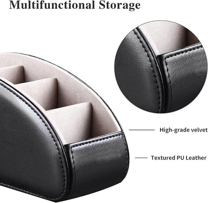 All-in-One Leather TV Remote Control Holder Black - Image 2