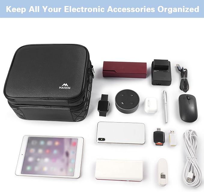 MATEIN Cable Organizer Bag, Travel Electronic Storage Cord Organizer Box | Tech - Image 8