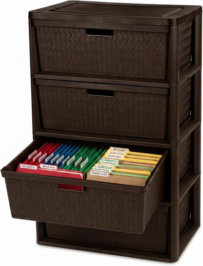 4-Drawer Plastic Storage Tower by Unknown