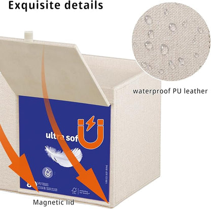 YAPISHI Tissue Box Cover with Storage Tray and Drawer, PU Leather Square Tissue - Image 4