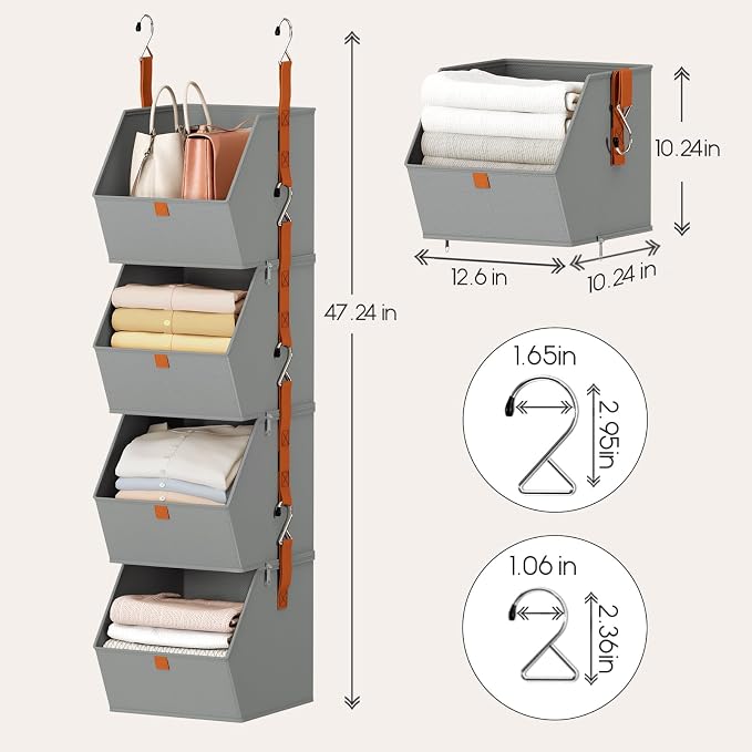 Hanging Closet Organizer 4 Tier - Image 7