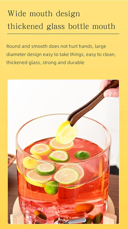 Glass Drink Dispenser, 2 gallons, - Image 5