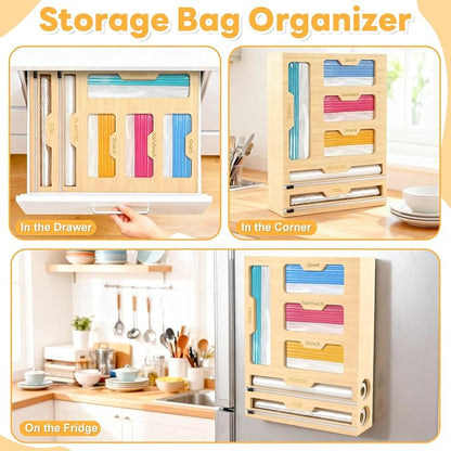 Magnetic Storage Bag Organizer 6 In 1 Ziplock Bag Organizer - Image 6